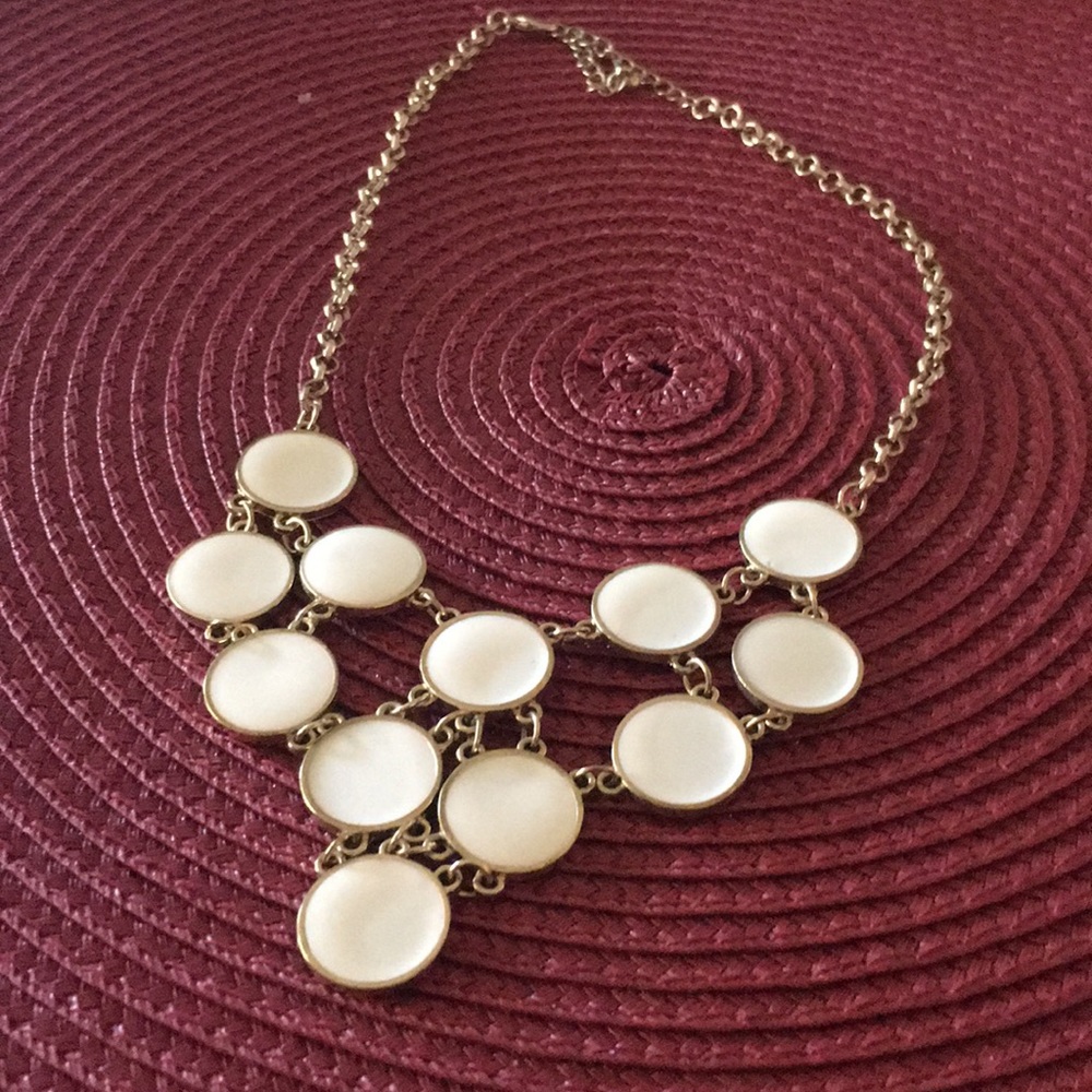 Charming Charlie’s cream circle necklace